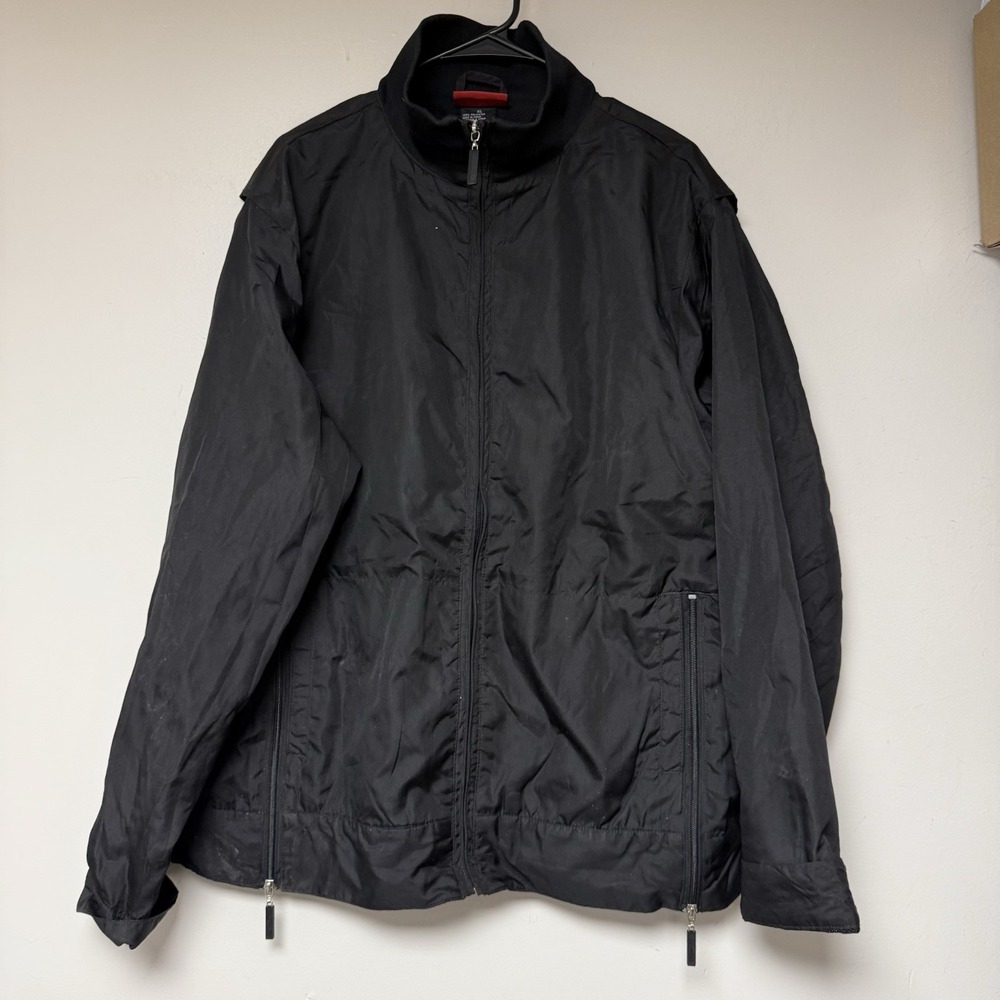 ID Wear Men's‎ Black Windbreaker Rain Jacket Size XL